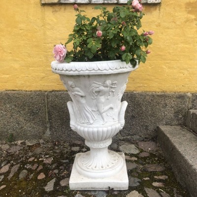 Stor Louvre Have Krukke pokal i marmor - frostsikker H: 85 cm