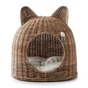 Lovely Kitten kattehus i rattan fra Riviera Maison