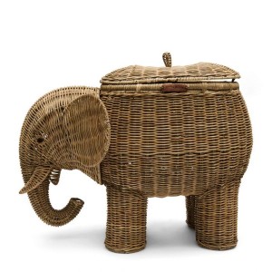 Elefant kurv i rattan fra Riviera Maison