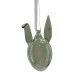 Glas hare grøn 7 cm ophæng