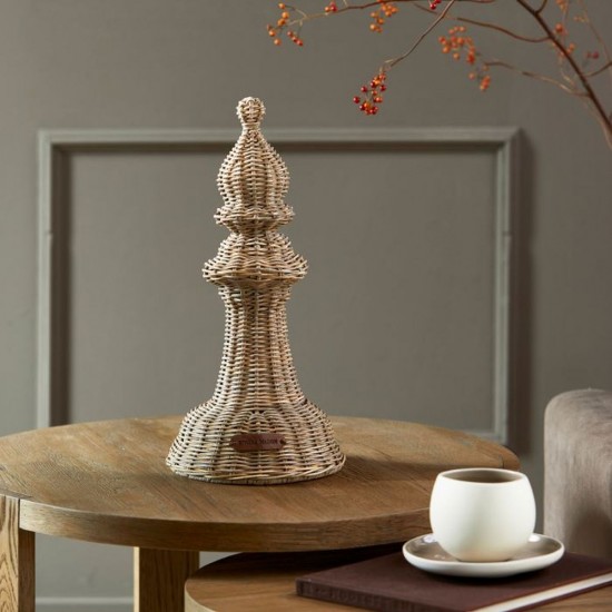 Skakbrik Løberen i rattan 40cm fra Riviera Maison Skakbrik Løberen i rattan 40cm fra Riviera Maison