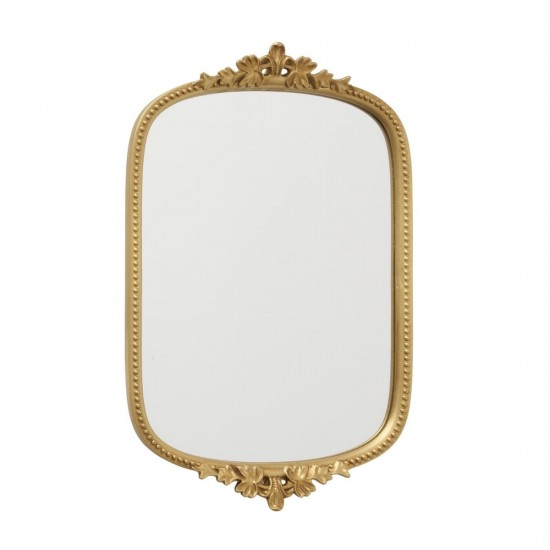 Spejl med guld kant - Spejlfad 45 cm
