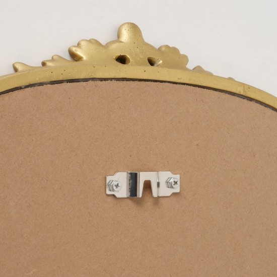 Spejl med guld kant - Spejlfad 45 cm