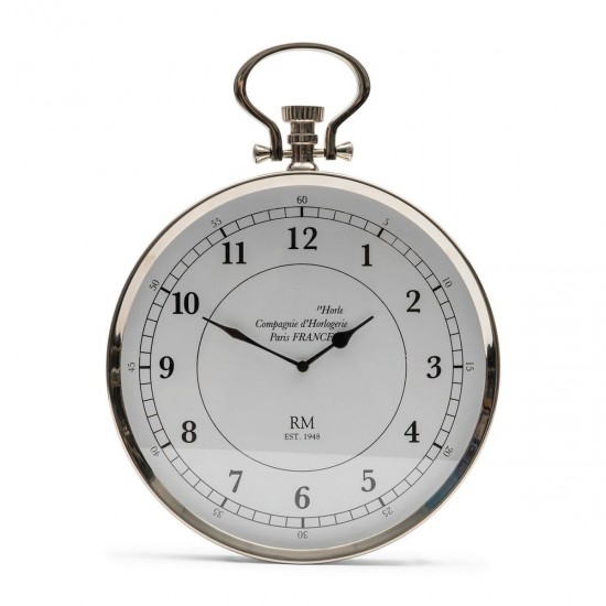 Væg ur 36x47 cm fra Riviera Maison silver Væg ur 36x47 cm fra Riviera Maison silver
