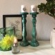 Lysestager sæt med patina 37 cm Lysestager sæt med patina 37 cm