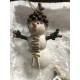 Julekugle Snemand med Snøre 9 cm