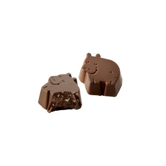 4 stk Mælkechokolade med honningristede mandler - Dreamy Hippos fra Baru 4 stk Mælkechokolade med honningristede mandler - Dreamy Hippos fra Baru