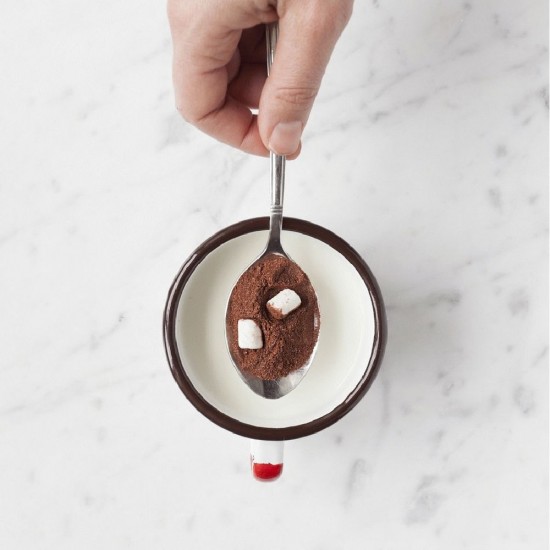 Luksus lys Chokolade pulver med små marshmallows 250g fra BARU til varm cacao lyseblå Luksus lys Chokolade pulver med små marshmallows 250g fra BARU til varm cacao lyseblå