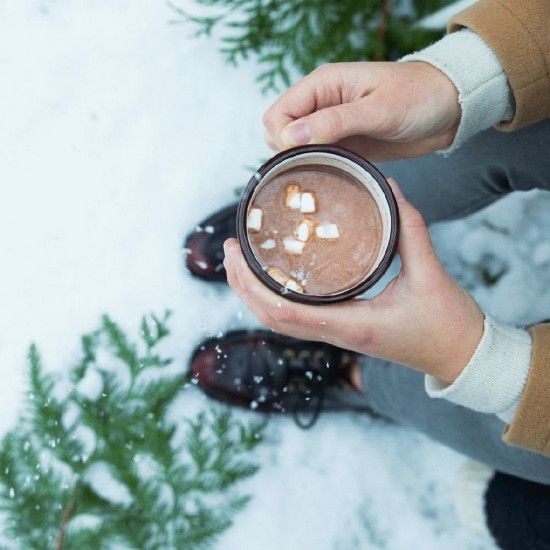 Luksus lys Chokolade pulver med små marshmallows 250g fra BARU til varm cacao lyseblå Luksus lys Chokolade pulver med små marshmallows 250g fra BARU til varm cacao lyseblå