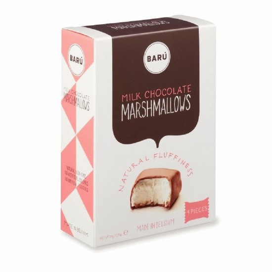 4 stk Mælkechokolade Marshmallows 54g fra BARU 4 stk Mælkechokolade Marshmallows 54g fra BARU