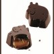 4 stk Mørk chokolade med Saltkaramel - Dreamy Hippos fra Baru 60g