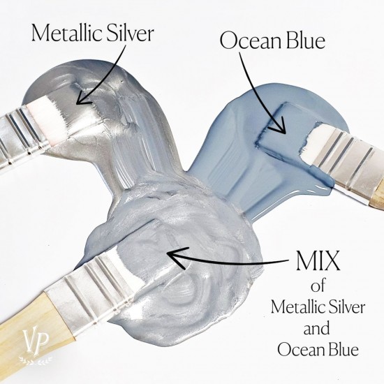 Metallic Sølv 200ml Kalkmaling Metallic Sølv 200ml Kalkmaling
