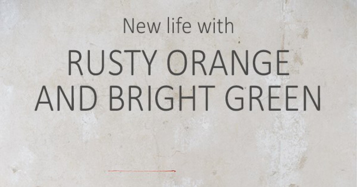 Kalkmaling Rusty Orange og Bright Green