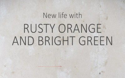 Kalkmaling Rusty Orange og Bright Green