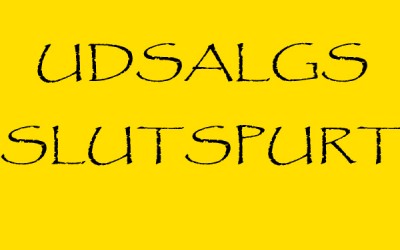UDSALGSSLUTSPURT - SPAR optil 89%! UDSALGSSLUTSPURT - SPAR optil 89%!