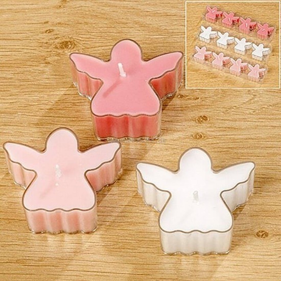 4 Pink engle stearinlys 4 Pink engle stearinlys
