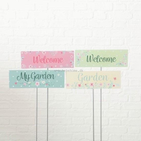 Skilt i jern - Welcome lyserød Skilt i jern - Welcome lyserød