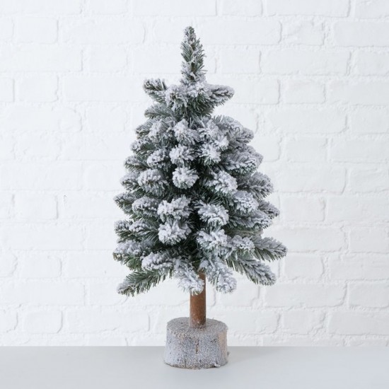 Juletræ med sne 60 cm - kunstig plante