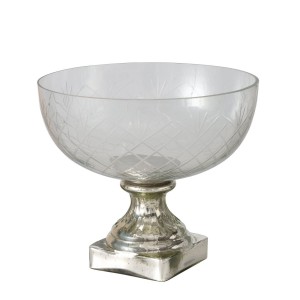 Glas Opsats med mønster Ø23cm Glas Opsats med mønster Ø23cm
