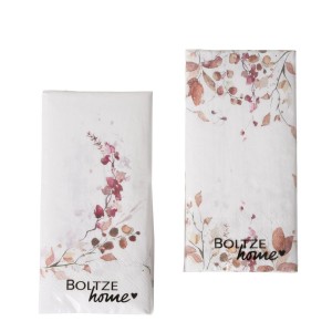 Servietter 16 stk med blomster grene i sider L16cm