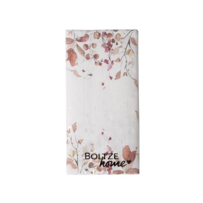 Servietter 16 stk med blomster grene i sider L16cm Servietter 16 stk med blomster grene i sider L16cm