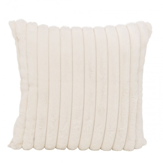 Super Blød pels pude med fyld 45x45cm Hvid Super Blød pels pude med fyld 45x45cm Hvid