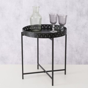 Sidebord med bakke sort Sidebord med bakke sort