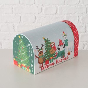 Gaveæske Holly jolly 19 cm