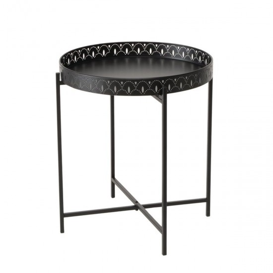 Sidebord med bakke sort Sidebord med bakke sort