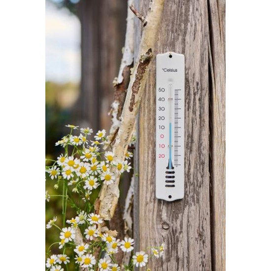 Termometer til væg emaljelook fra -30 til +50 grader Celsius