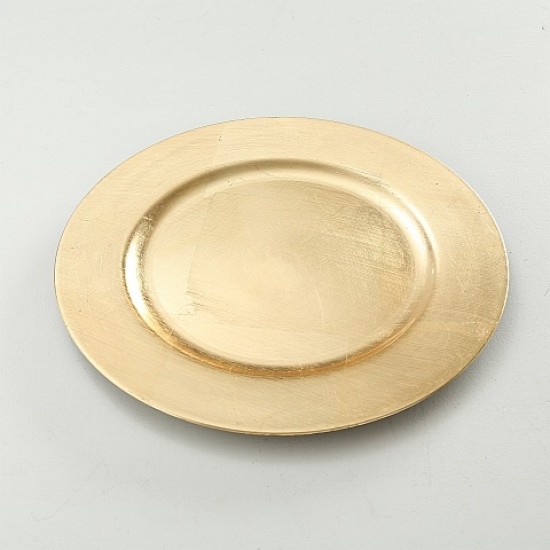 Fad - Dækketallerken Guld Ø33cm Fad - Dækketallerken Guld Ø33cm