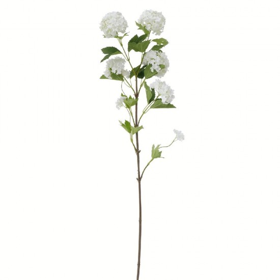 Kunstig Blomst - Snow Hortensia Gren 100 cm Kunstig Blomst - Snow Hortensia Gren 100 cm
