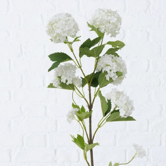 Kunstig Blomst - Snow Hortensia Gren 100 cm