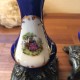 Antikke franske Lysestager i Porcelæn og messing Antikke franske Lysestager i Porcelæn og messing