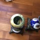 Antikke franske Lysestager i Porcelæn og messing Antikke franske Lysestager i Porcelæn og messing