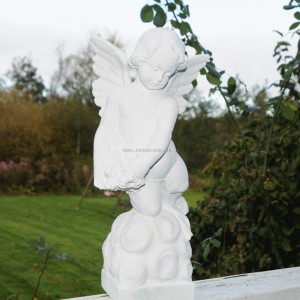 Smuk Engel 46 cm - Frostsikker havefigur i marmor Smuk Engel 46 cm - Frostsikker havefigur i marmor