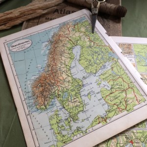 Landkort ark - enkeltvis fra atlas Landkort ark - enkeltvis fra atlas