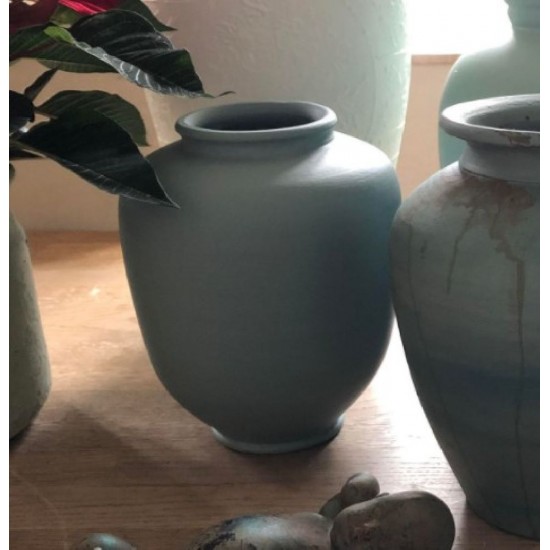 Flot Vase 22 cm - nymalet grøn Flot Vase 22 cm - nymalet grøn