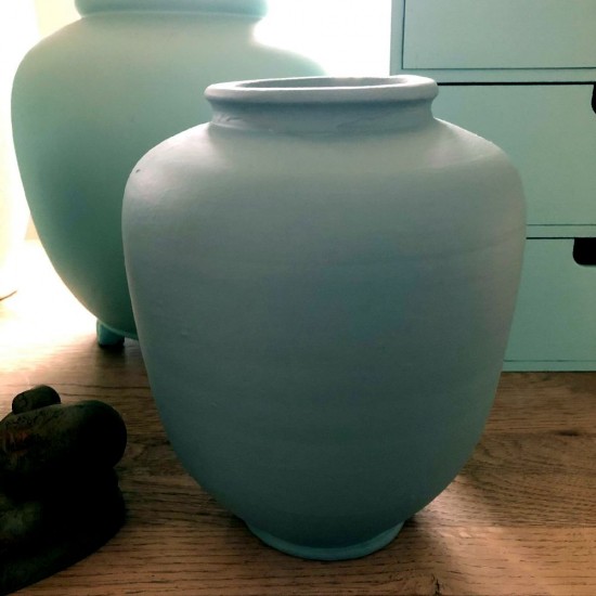 Flot Vase 22 cm - nymalet grøn Flot Vase 22 cm - nymalet grøn
