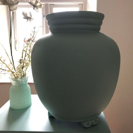 Stor flot Gulv Vase 30 cm - nymalet lysegrøn