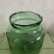 Stort Flot gammelt grønt sylteglas 21 cm