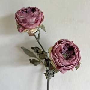 Kunstig rosengren med 2 roser rosa 33 cm Kunstig rosengren med 2 roser rosa 33 cm