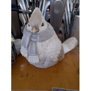 Stor figur Fugl med halstørklæde 33 cm Stor figur Fugl med halstørklæde 33 cm