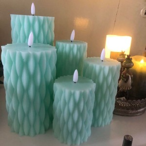 LED Bloklys 15 cm Mintgrøn LED Bloklys 15 cm Mintgrøn