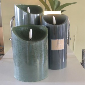 LED Bloklys 15 cm skovgrøn LED Bloklys 15 cm skovgrøn