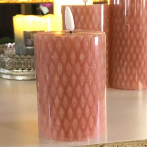 LED Bloklys 10 cm faded coral LED Bloklys 10 cm faded coral