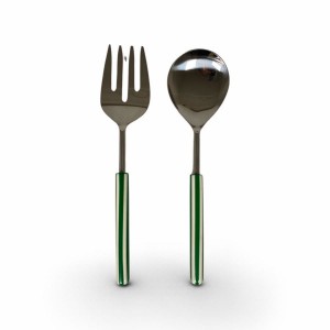 Salatbestik striber grøn Salatbestik striber grøn