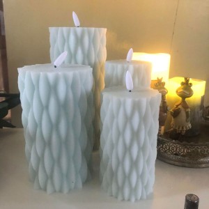LED Bloklys 12 cm pale mint LED Bloklys 12 cm pale mint
