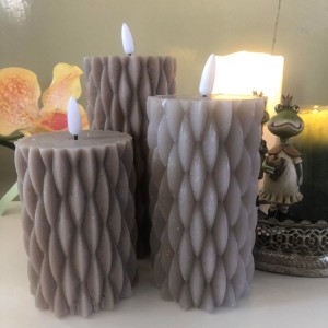 LED Bloklys 10 cm warm grey LED Bloklys 10 cm warm grey