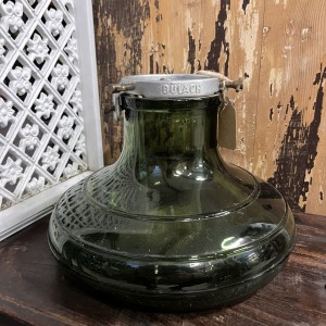 Juletræsfod Holmegaard Antik i grønt glas 